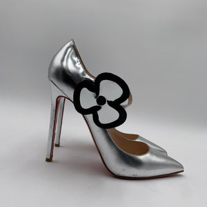 Christian Louboutin Silver Pointed Pump