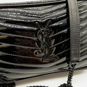 YSL Black Patent Leather Crossbody Bag