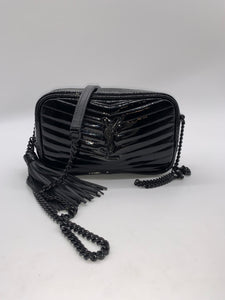 YSL Black Patent Leather Crossbody Bag