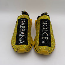 Load image into Gallery viewer, Dolce &amp; Gabbana Yellow Sorrento Crystal Sneaker