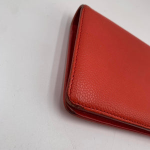 Chanel Red Caviar Flap Wallet