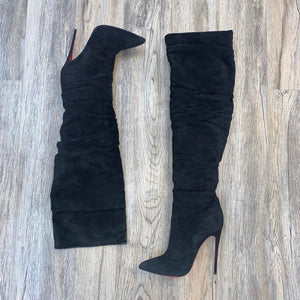 Christian Louboutin Black Suede Boots