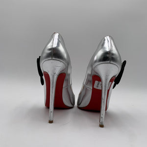 Christian Louboutin Silver Pointed Pump