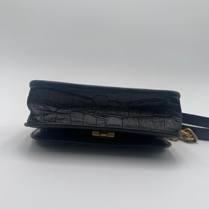 Balenciaga Black Croc Bag
