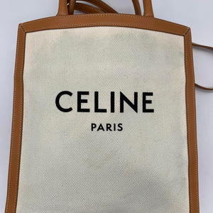 Celine Canvas/Leather Tote Bag