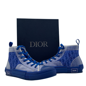 Dior Monogram Blue Print Hightop Sneakers