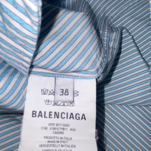 Balenciaga stripe-pattern logo-print oversize shirt