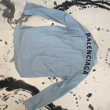 Load image into Gallery viewer, Balenciaga stripe-pattern logo-print oversize shirt