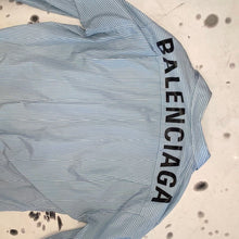 Load image into Gallery viewer, Balenciaga stripe-pattern logo-print oversize shirt