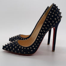 Load image into Gallery viewer, Christian Louboutin Denim Spiked Heel