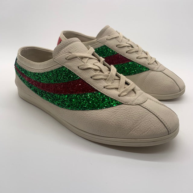 Gucci White Glitter Sneaker