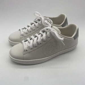 Gucci White & Silver Ace Sneakers