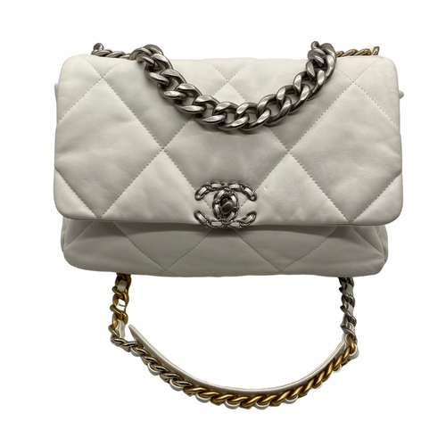 Chanel 19 White Handbag