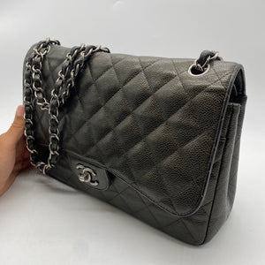 Chanel Classic Green Handbag