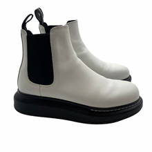 Load image into Gallery viewer, Alexander McQueen White/ Black Chelsea Boot