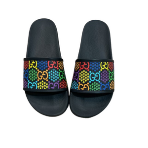Gucci Black Multicolor Slides