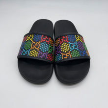 Load image into Gallery viewer, Gucci Black Multicolor Slides