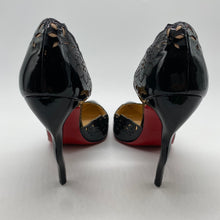 Load image into Gallery viewer, Christian Louboutin Black Lazer Cut Heel