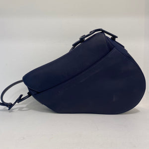 Dior Navy Blue Matte Saddle Bag