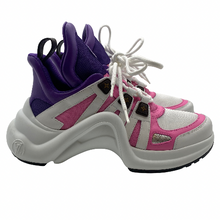 Load image into Gallery viewer, Louis Vuitton White/Purple/Pink Monogram Sneaker