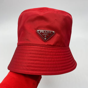 Prada Red Nylon Hat