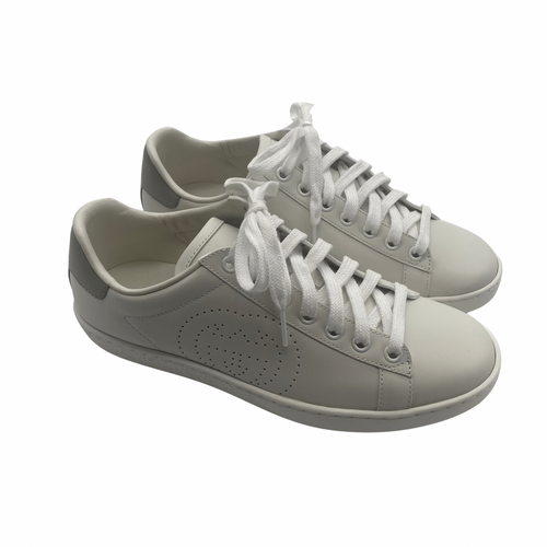 Gucci White & Silver Ace Sneakers