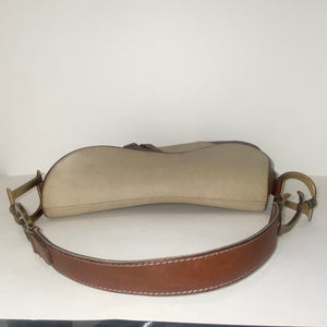 Dior Beige/Brown Leather Saddle Bag