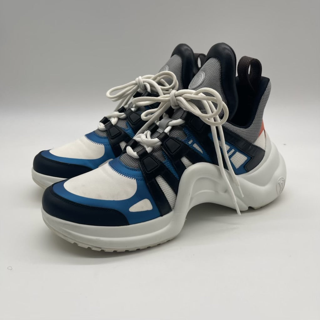 blue and black louis vuitton sneakers