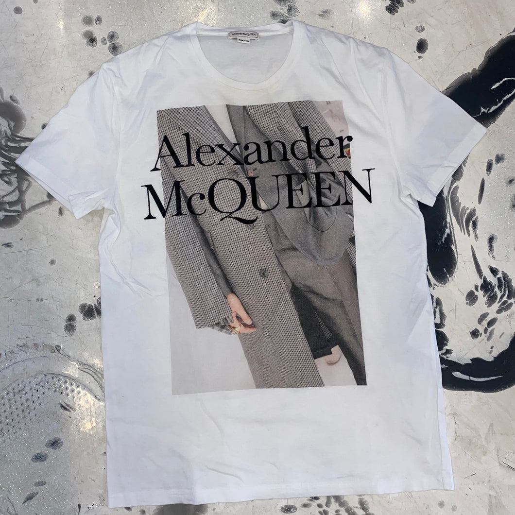 Alexander McQueen printed white tshirt