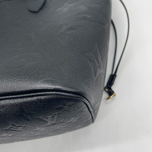 Louis Vuitton Black Leather Tote Bag
