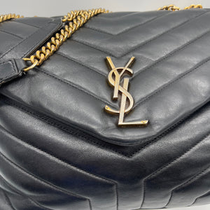 YSL Black Leather Crossbody Bag