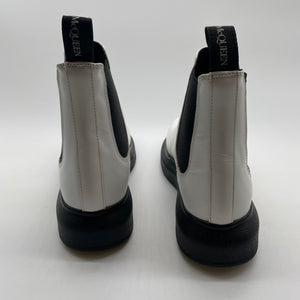 Alexander McQueen White/ Black Chelsea Boot