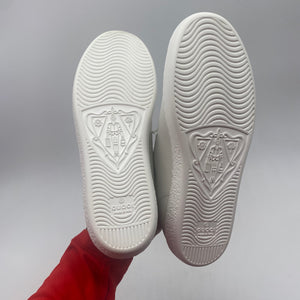 Gucci White & Silver Ace Sneakers