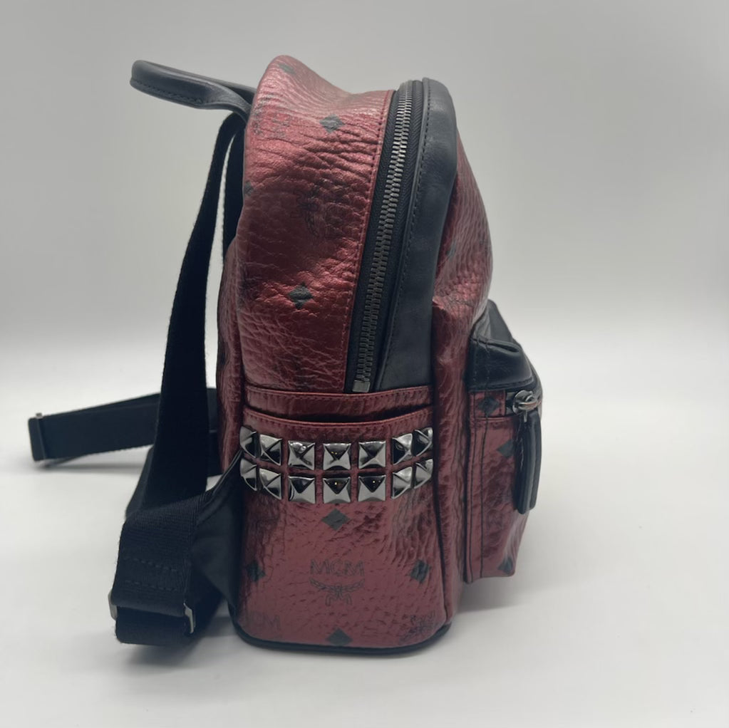 MCM Mini Bronze/Black Backpack