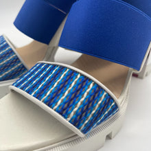 Load image into Gallery viewer, Christian Louboutin White/Blue Heel