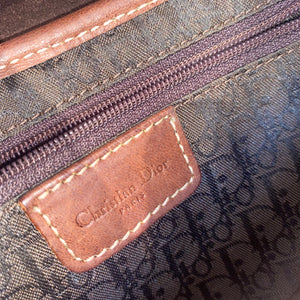 Christian Dior Beige/Brown  Canvas Saddle Bag