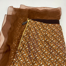 Load image into Gallery viewer, Burberry Brown Silk Skirt