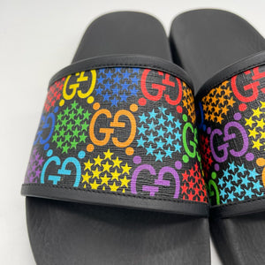Gucci Black Multicolor Slides
