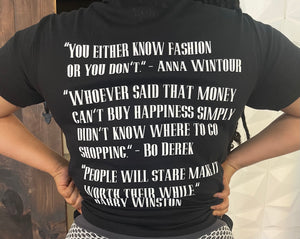 RCR LUXURY TSHIRT BLACK SIZE: LARGE
