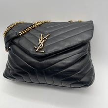 Load image into Gallery viewer, YSL Black Leather Crossbody Bag