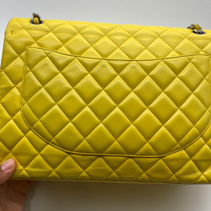Chanel Yellow Jumbo Handbag