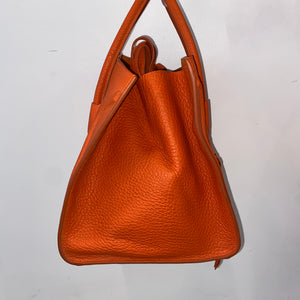 Celine Orange Leather Tote Bag