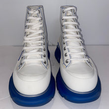 Load image into Gallery viewer, Alexander McQueen Blue/White High Top Boot