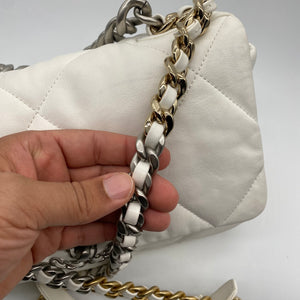Chanel 19 White Handbag