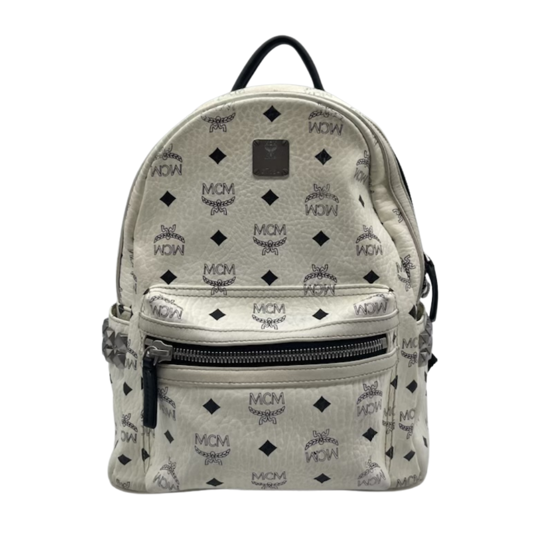 White mcm deals backpack